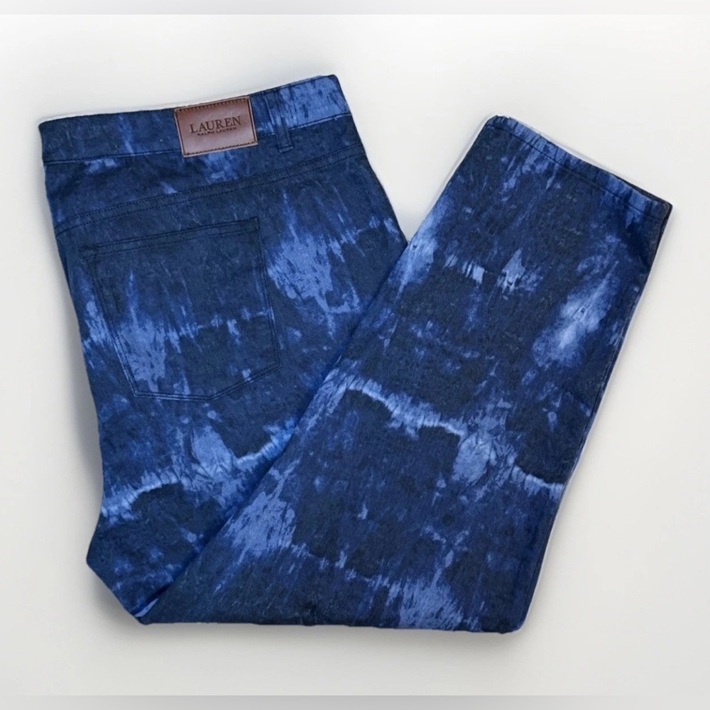 Lauren Ralph Lauren Jeans Womens 20W Blue Acid Wash Premier Skinny Cropped 42" - Picture 10 of 10